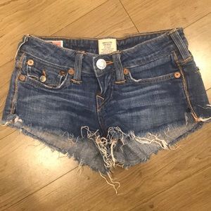 True religion cut off shorts